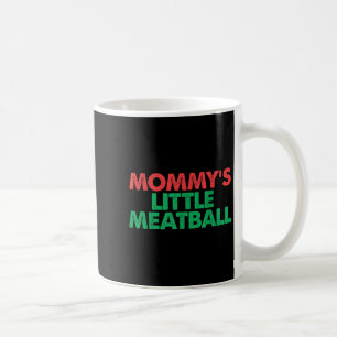 Caneca De Café Vintage Mommys Little Meatball Engraçado - Gráfico