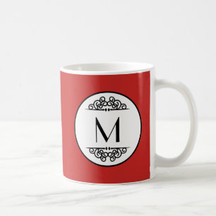 Caneca De Café Vintage Monogramas Red - Mug