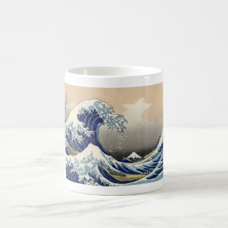 Caneca De Café Vintage Monte Fuji e onda