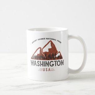 Caneca De Café Vintage Monte Rainier National Park Washington Cof