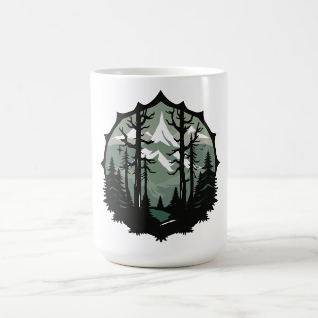 Caneca De Café Vintage Mountain (Centro)