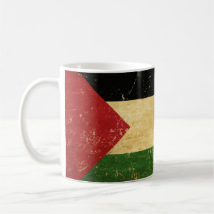 Caneca De Café Vintage Mug, Sinalizador Palestiniano