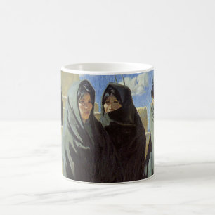 Caneca De Café Vintage Nativo Americano, Meninas de Taos por Walt