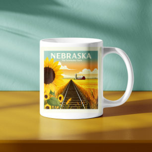 Caneca De Café Vintage Nebraska