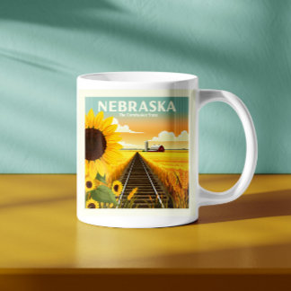 Caneca De Café Vintage Nebraska