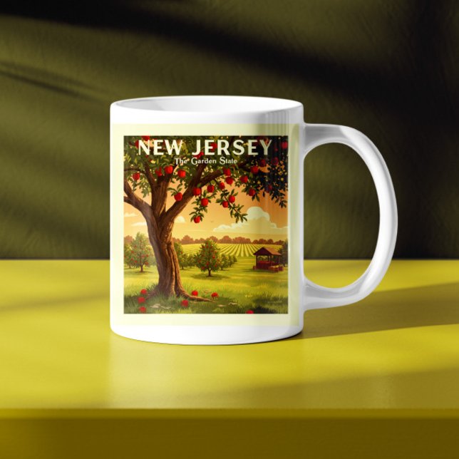 Caneca De Café Vintage New Jersey (Criador carregado)
