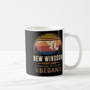 Caneca De Café Vintage New Windsor Maryland Terra Natal Meu Conto