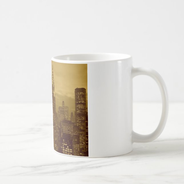 Caneca De Café Vintage New York Manhattan (Direita)