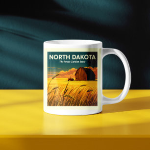 Caneca De Café Vintage North Dakota
