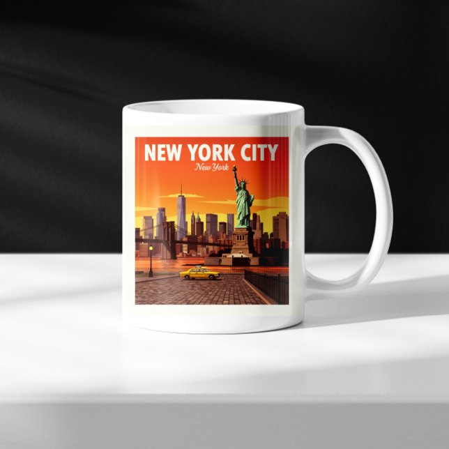 Caneca De Café Vintage Nova York (Criador carregado)