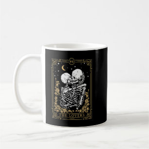 Caneca De Café Vintage O Esqueleto Da Placa Tarot Dos Amantes Hal