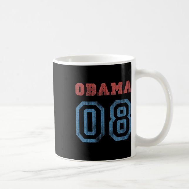 Caneca De Café Vintage Obama 08 (Direita)