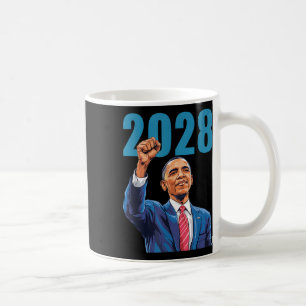 Caneca De Café Vintage Obama 2028 Engraçado Eleição Política Patr