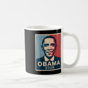 Caneca De Café Vintage Obama 2028 Engraçado Eleição Política Patr