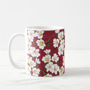 Caneca De Café vintage Padrão Mão Inviolável Jardim branco des