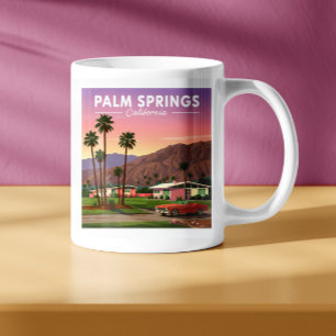 Caneca De Café Vintage Palm Primavera California