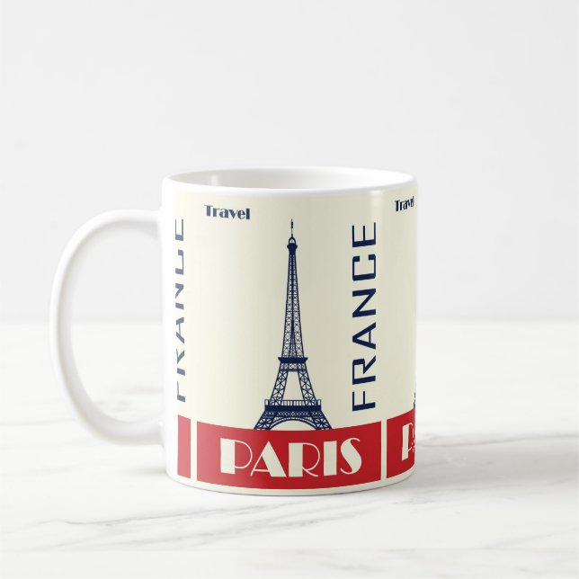 Caneca De Café Vintage Paris, França: Viagem (Esquerda)