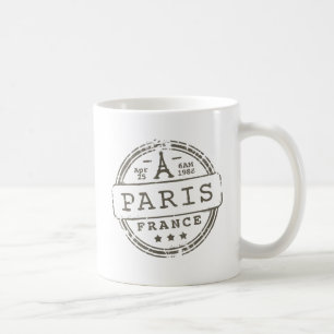 Caneca De Café Vintage Paris, Retro Paris França Viagem