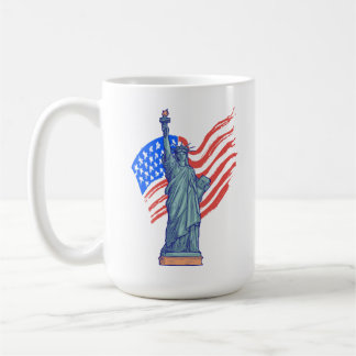 Caneca De Café Vintage Patriotic 4th of July Design