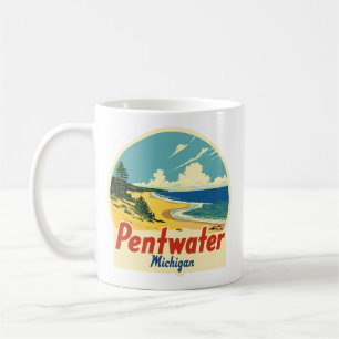 Caneca De Café Vintage Pentwater Michigan