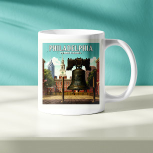 Caneca De Café Vintage Philadelphia Pensilvânia