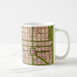 Caneca De Café Vintage Philadelphia Street Map Mug