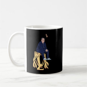 Caneca De Café Vintage Photograp Marcelo Bielsa Sentado Em Um Shi