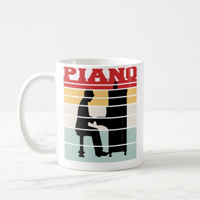Caneca De Café Vintage Piano Team (Esquerda)