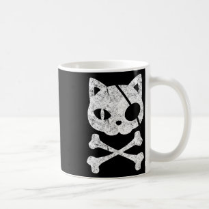 Caneca De Café Vintage Pirate Cat Kitten Halloween Skull Cross Bo