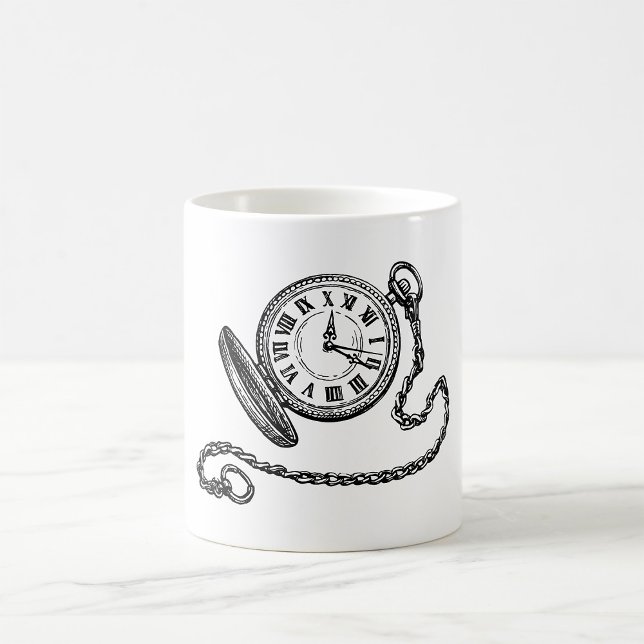 Caneca De Café Vintage Pocket Watch (Criador carregado)
