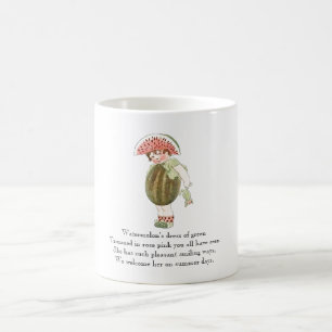 Caneca De Café Vintage Poem Fruta Rhyme Watermelon Cute Kid Mug