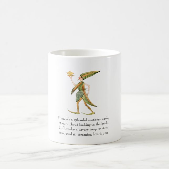 Caneca De Café Vintage Poem Gumbo Rhyme Cute Cook (Centro)