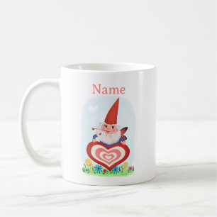 Caneca De Café Vintage Primavera Fairy Gnomo
