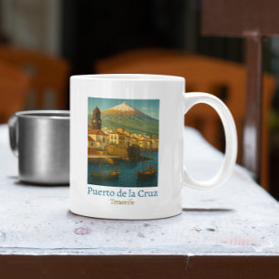 Caneca De Café Vintage Puerto de la Cruz Tenerife Viagem