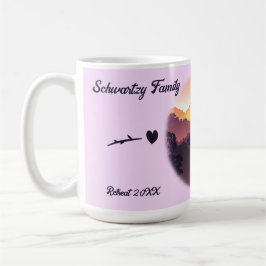 Caneca De Café Vintage Púrpura Farmhouse Amarelo Montanha Sunset