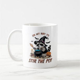 Caneca De Café Vintage Raccoon Halloween