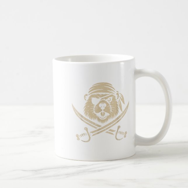 Caneca De Café Vintage Rate Groundhog E Crossbones (Direita)