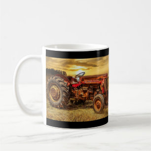 Caneca De Café Vintage Red Fazenda Trator