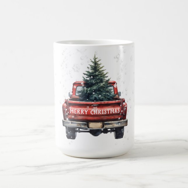 Caneca De Café Vintage Red Truck Feliz Natal (Centro)