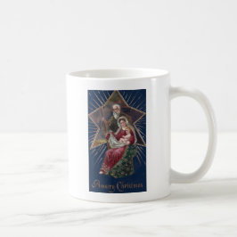 Caneca De Café Vintage Religião Mary e Bebê Jesus Natal