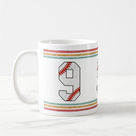 Caneca De Café Vintage Retro Baseball Number 7 Varsity