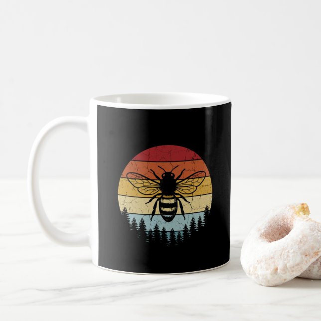 Caneca De Café Vintage Retro Bees Beekeeper Beekeeping (Com Donut)