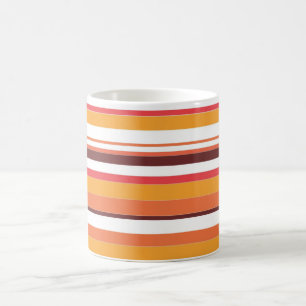 Caneca De Café Vintage Retro Colorida Strips Art #8