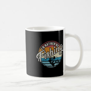 Caneca De Café Vintage Retro Eu Preferia Estar Pescando