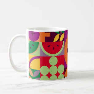 Caneca De Café Vintage retro fruta vintage padrão perfeito. Abst