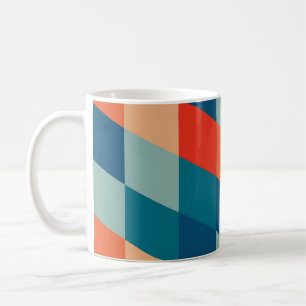Caneca De Café Vintage Retro Geométrico Hippie Boho Funky Colorid