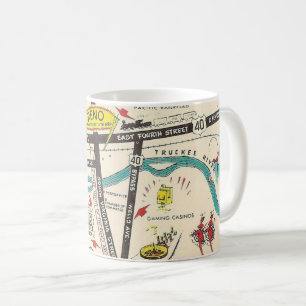 Caneca De Café Vintage Retro Reno Nevada Mug
