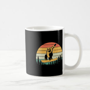 Caneca De Café Vintage Retro Snowboarder Silhouette Snowboard