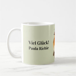 Caneca De Café Vintage Robin Bird Floral Cottagecore Coffee