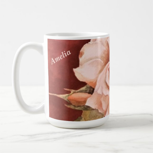 CANECA DE CAFÉ VINTAGE ROSA COFFEE MUG (Esquerda)